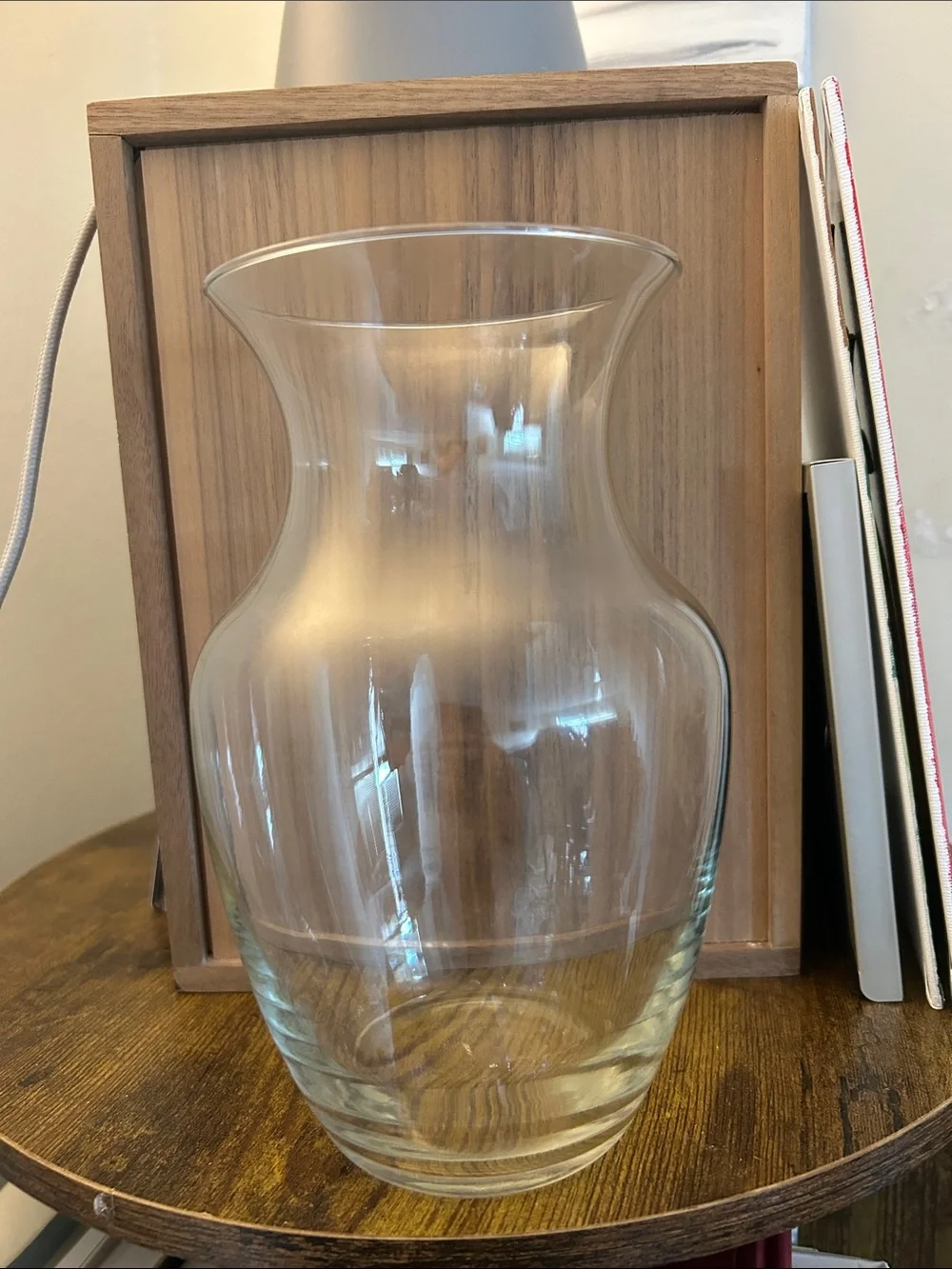 Clear Glass Hurricane Flared Rim Flower Vase*